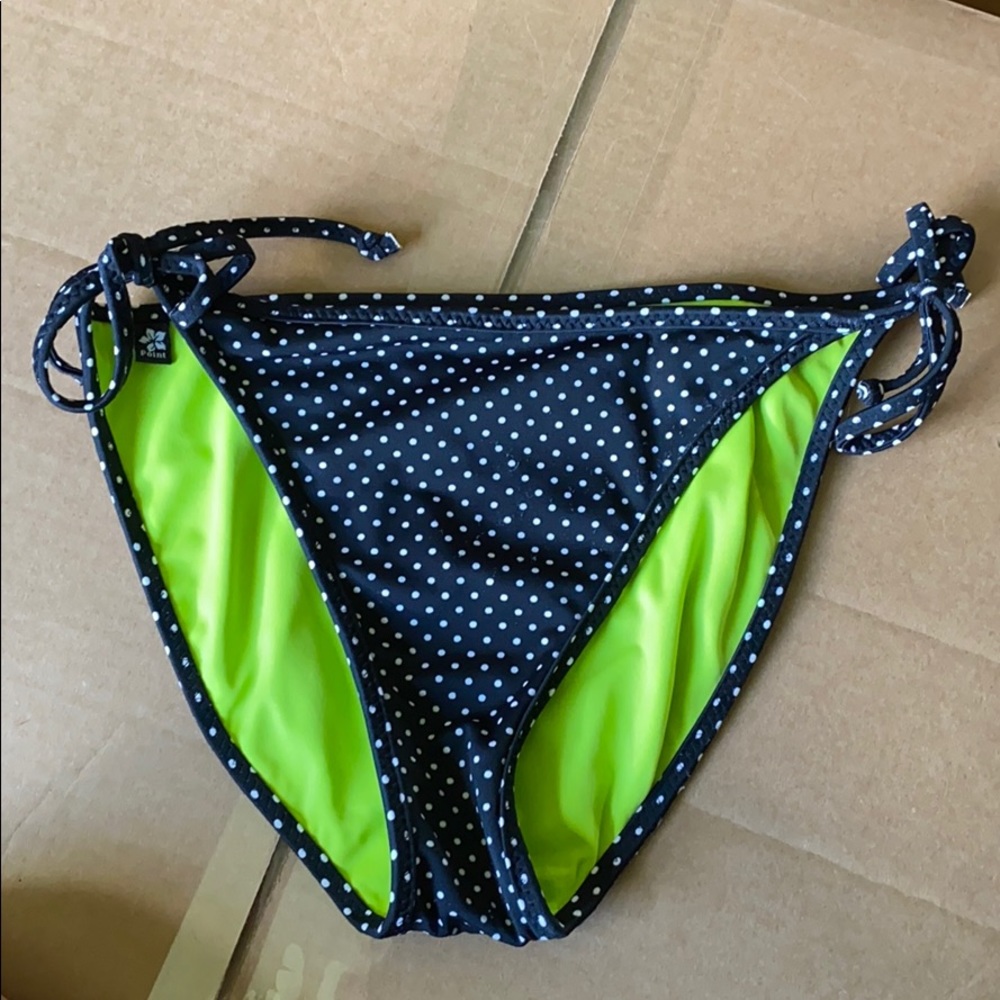 Adjustable polka dot bikini bottoms